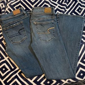 TWO American Eagle Bootcut Jean Bundle